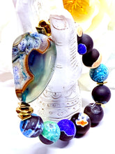 Load image into Gallery viewer, Mixed Matte Fire Agate bracelet
