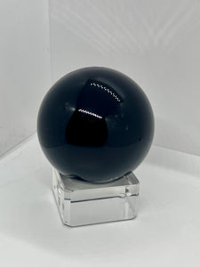 Black Obsidian Golden Moon Sphere