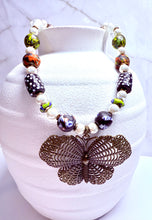 Load image into Gallery viewer, Brass Butterfly necklace
