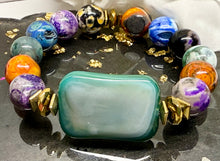 Load image into Gallery viewer, Teal Mixed Agate bracelet

