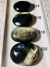 Load image into Gallery viewer, Golden Obsidian Palm Stones
