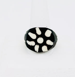 Sun Design Batik Bone Ring