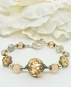 Beige & Gold Bracelet