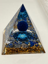 Load image into Gallery viewer, Lapis Lazuli Sphere Orgonite Pyramid
