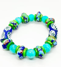 Load image into Gallery viewer, Krobo and Agate  bracelet set
