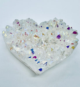 Angel  Aura Quartz Heart Cluster