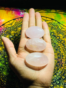 Rose Quartz Palm Stones 🌹