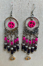 Load image into Gallery viewer, Pink Peace Ombré earrings
