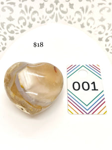 Flower Agate Hearts