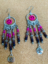 Load image into Gallery viewer, Pink Peace Ombré earrings
