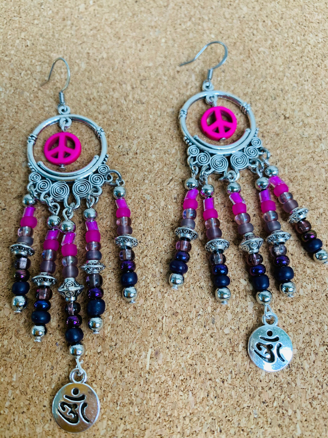 Pink Peace Ombré earrings